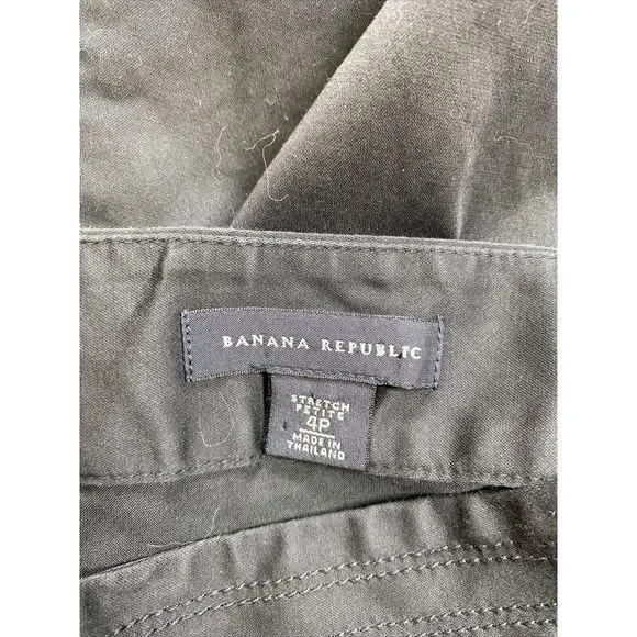 Banana Republic Women's Black Knee Length A-Line Skirt - 4 Petite - Picture 3 of 4